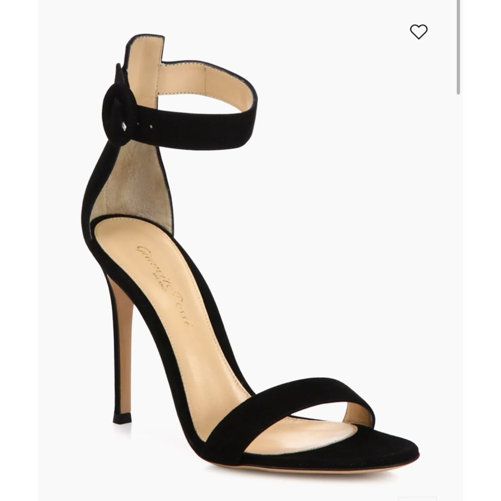 Gianvito Rossi PORTOFINO 105 VELLUTO BLACK Velvet Heels 38